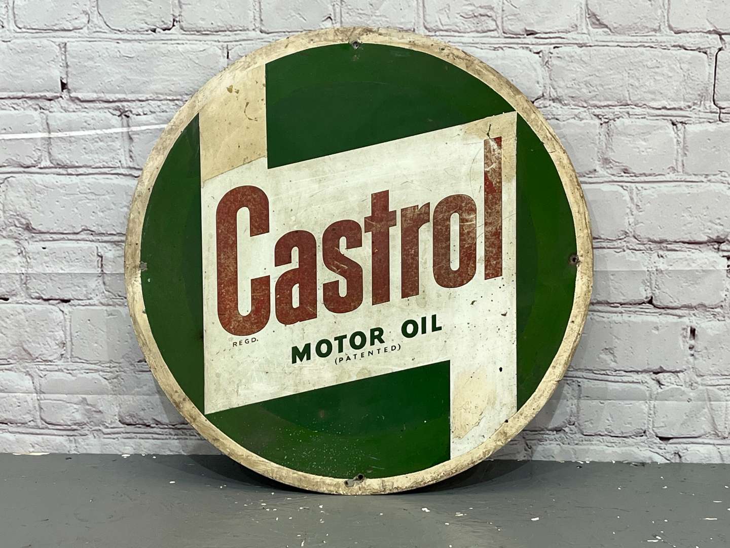 <p>Castrol Motor Oil Large Aluminium Circular Sign</p>