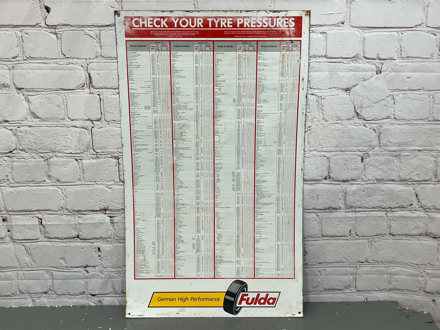 <p>Fulda Tin Tyre Pressure Chart&nbsp;</p>
