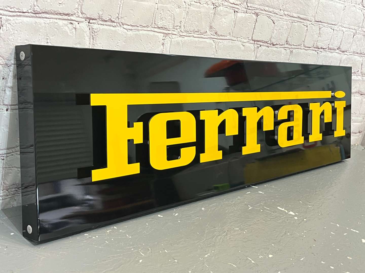<p>Ferrari Dealership Metal Sign</p>