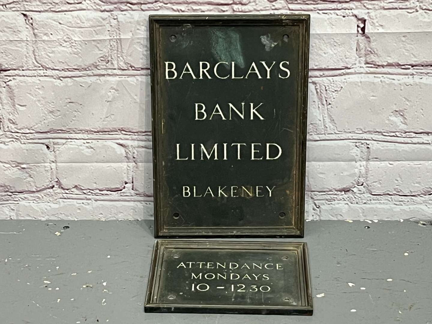<p>Barclays Bank Limited “Blakeney” Bronze Plaques (2)</p>