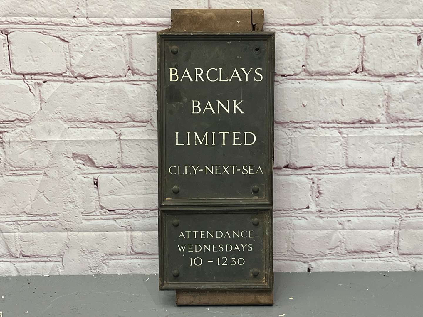 <p>Barclays Bank Limited “Cley- Next-Sea” Bronze Plaques (2)</p>