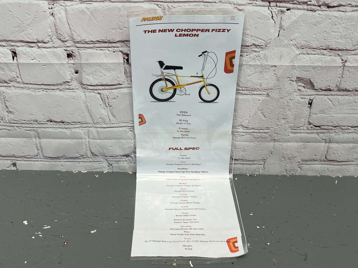 <p>Mk IIII Raleigh Chopper 2024 Edition In Fizzy Lemon Still Boxed and Unopened&nbsp;</p>