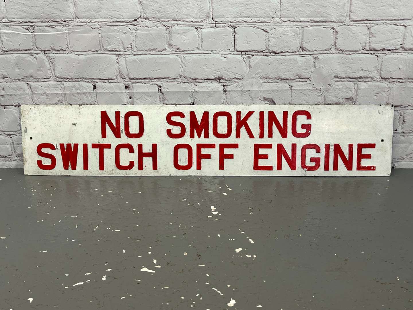 <p>No Smoking Switch Off Engine Pressed Aluminium Sign</p>