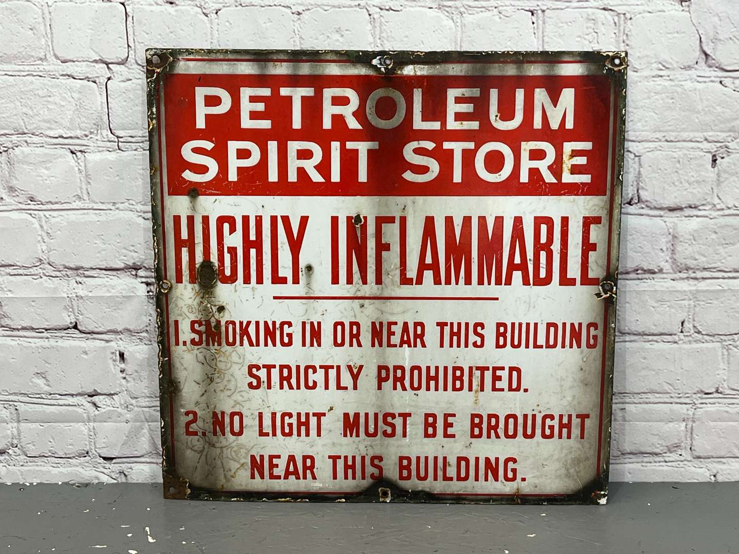 <p>Petroleum Spirit Store Warning Sign</p>