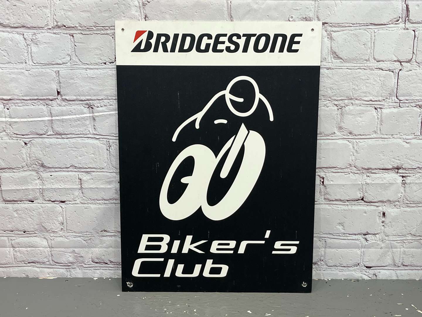 <p>Bridgestone Bikers Club Sign On Plastic Board</p>