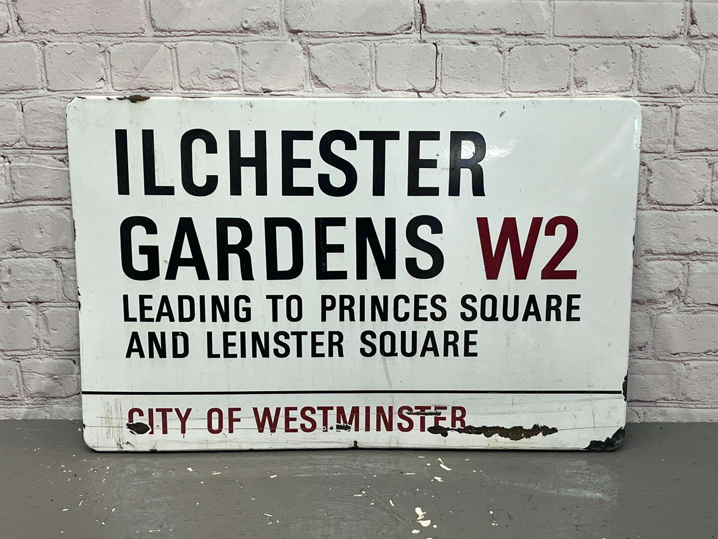 <p>Ilchester Gardens City Of Westminster Enamel Street Sign</p>