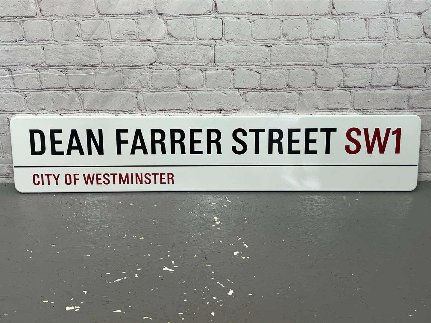 <p>Dean Farrer Street City Of Westminster Enamel Street Sign</p>