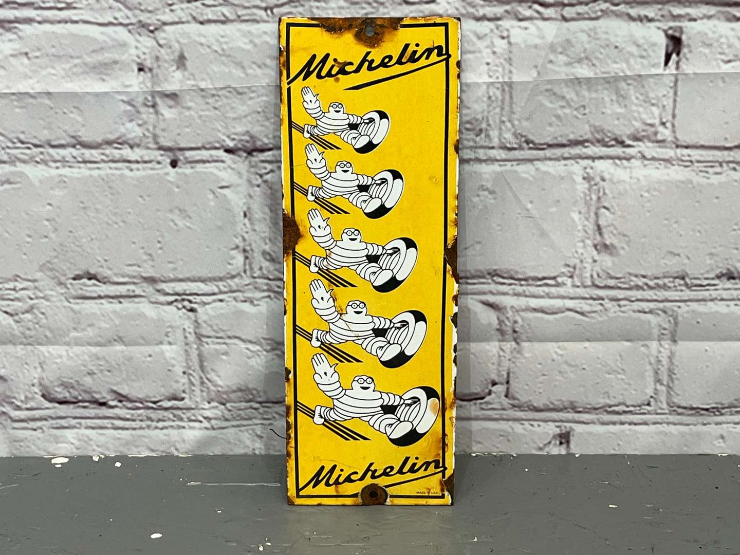 <p>Michelin Man Small Enamel Sign</p>
