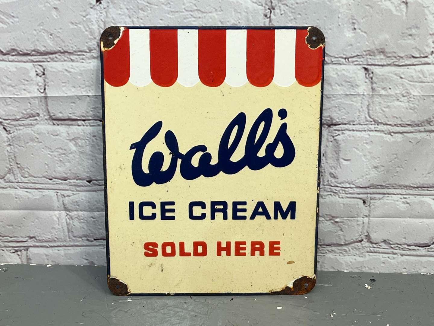 <p>Walls Ice Cream Small Enamel Sign</p>