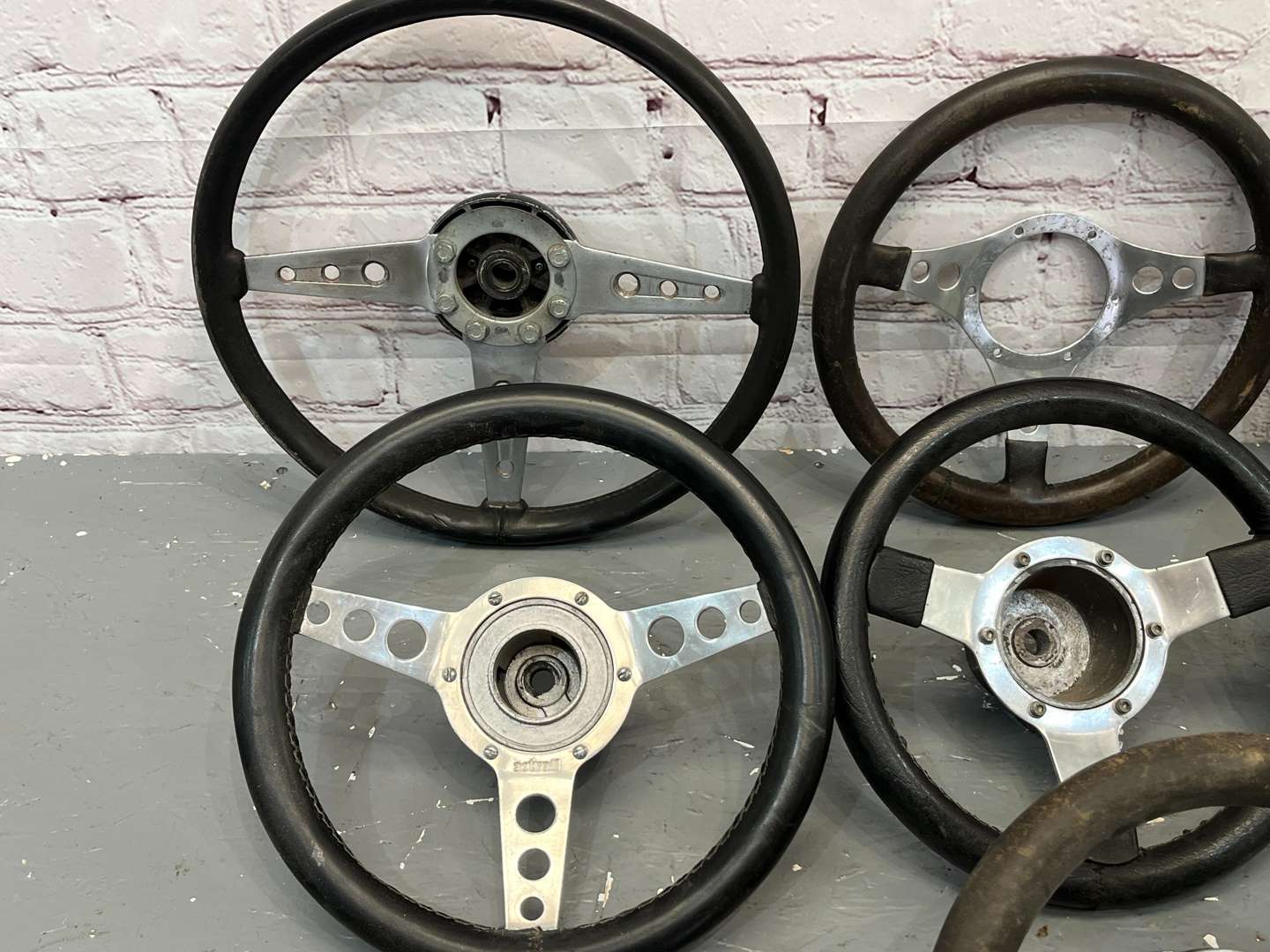 <p>Seven Classic Car Steering Wheels</p>