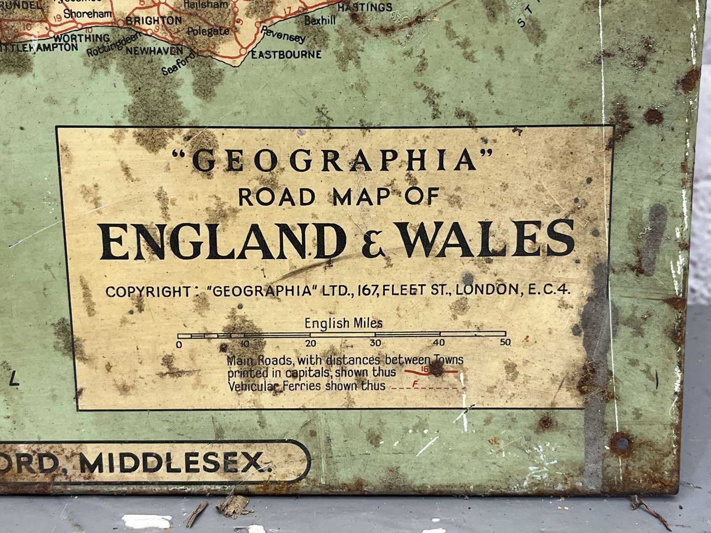 <p>Firestone Tyres Tin Map Sign&nbsp;</p>