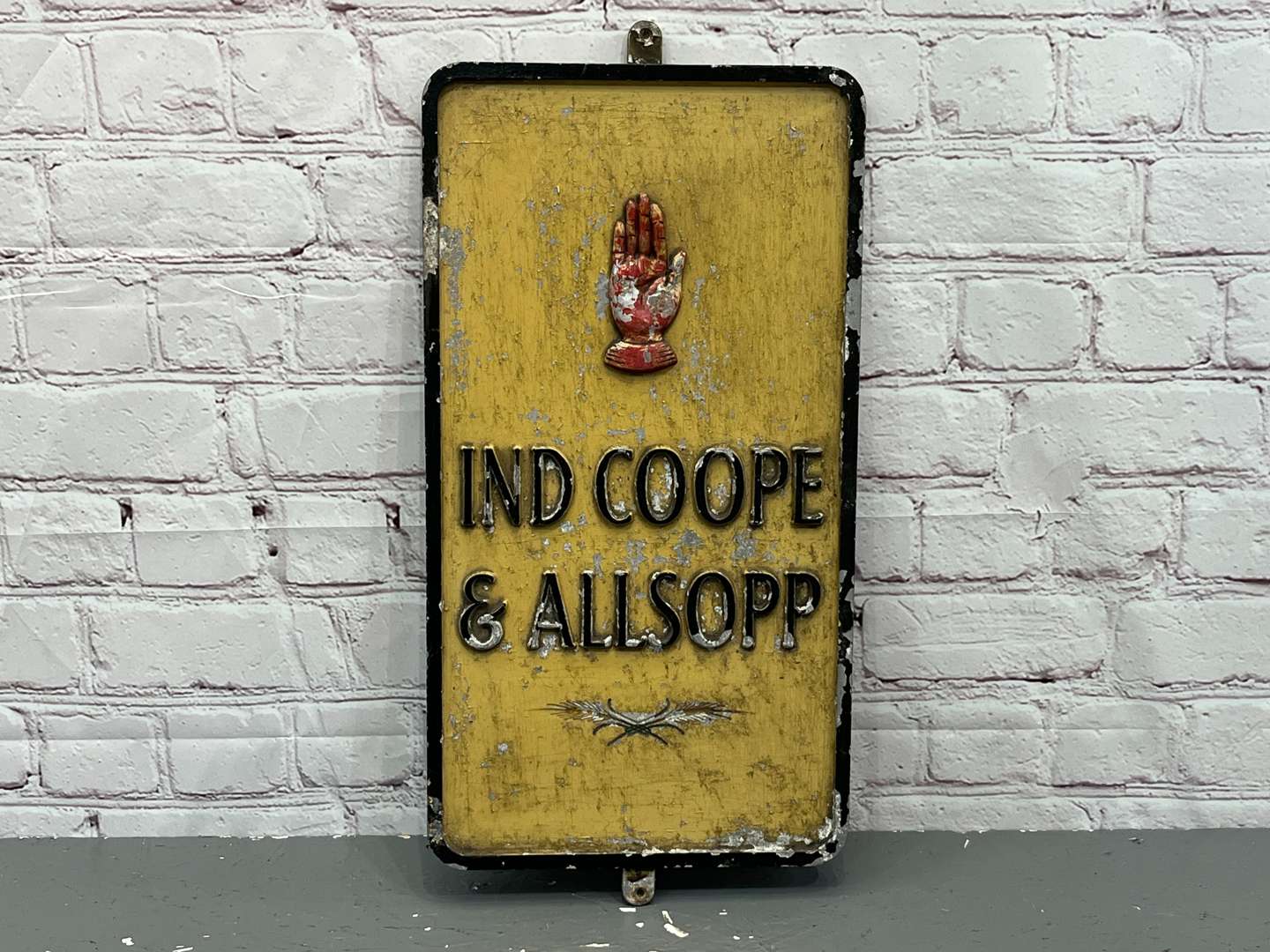 <p>Ind Coope & Allsopp Cast Aluminium Sign</p>