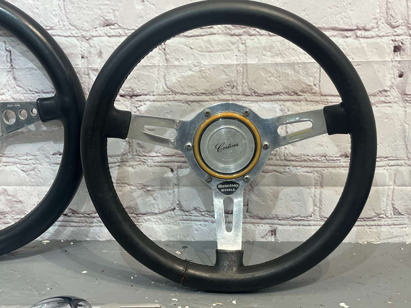 <p>Two Classic Car Steering Wheels , Mini/MG Rocker Cover</p>