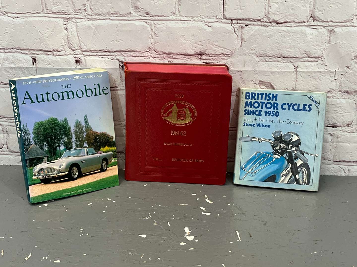 <p>Rallis 1961/62 Volume One Register of Ship & Two Motoring Books (3)</p>