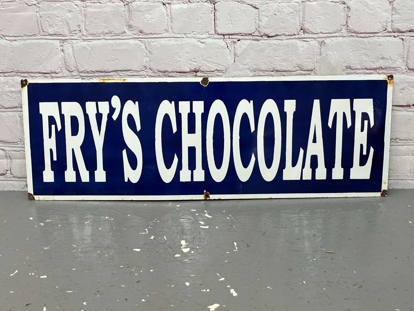 <p>Fry's Chocolate Enamel Sign</p>
