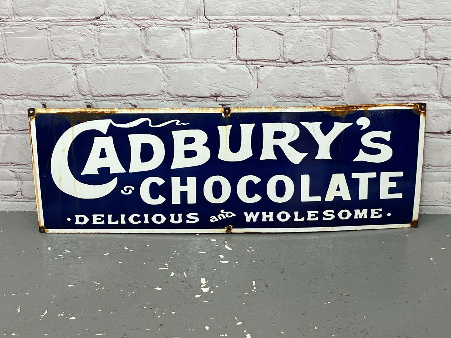 <p>Cadburys Chocolate Enamel Sign</p>