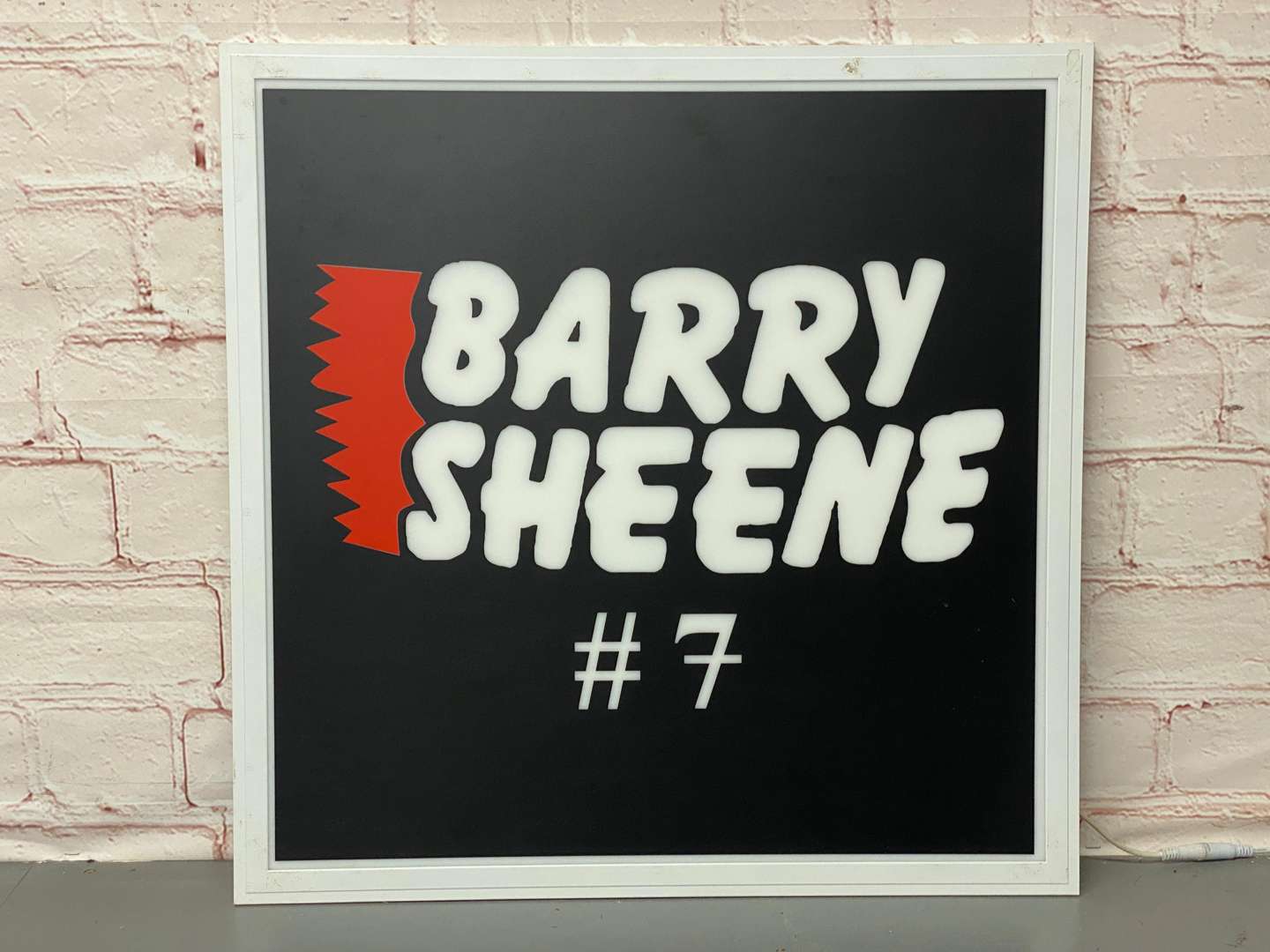 <p>Barry Sheene Modern Slim Line Illuminated Sign&nbsp;</p>