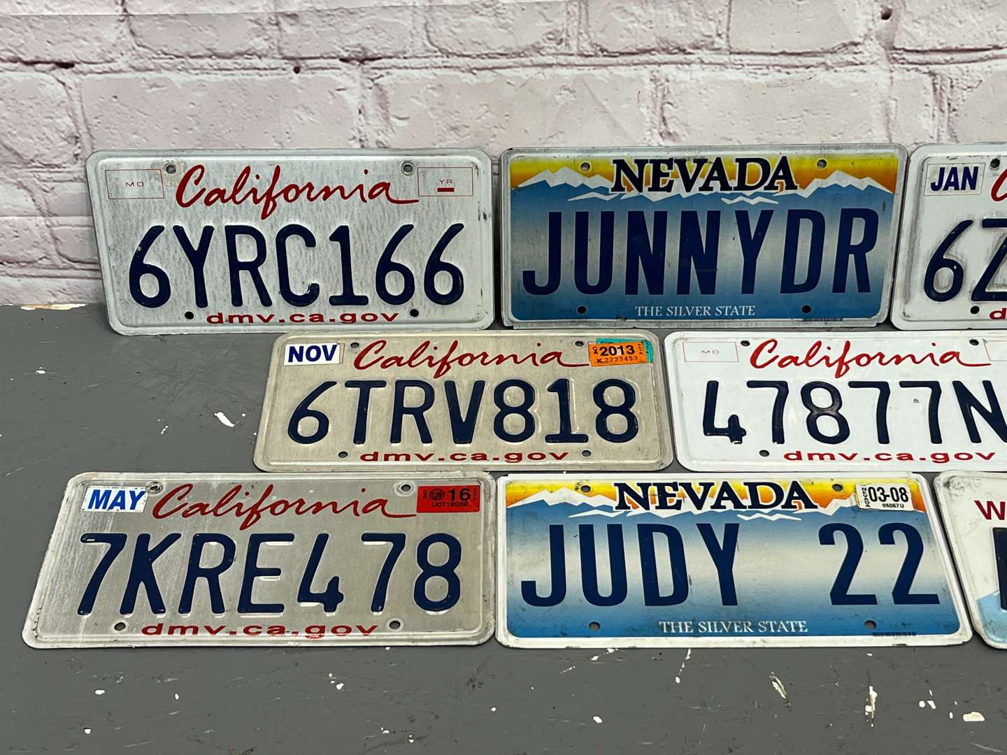 <p>Ten American Number Plates</p>