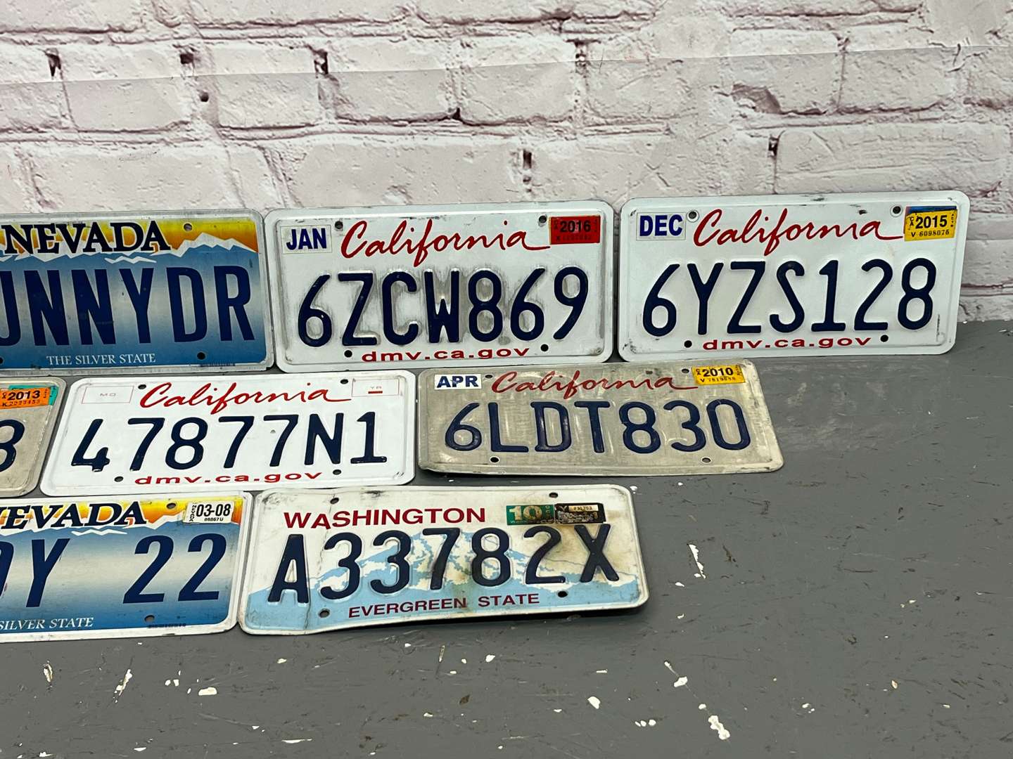 <p>Ten American Number Plates</p>
