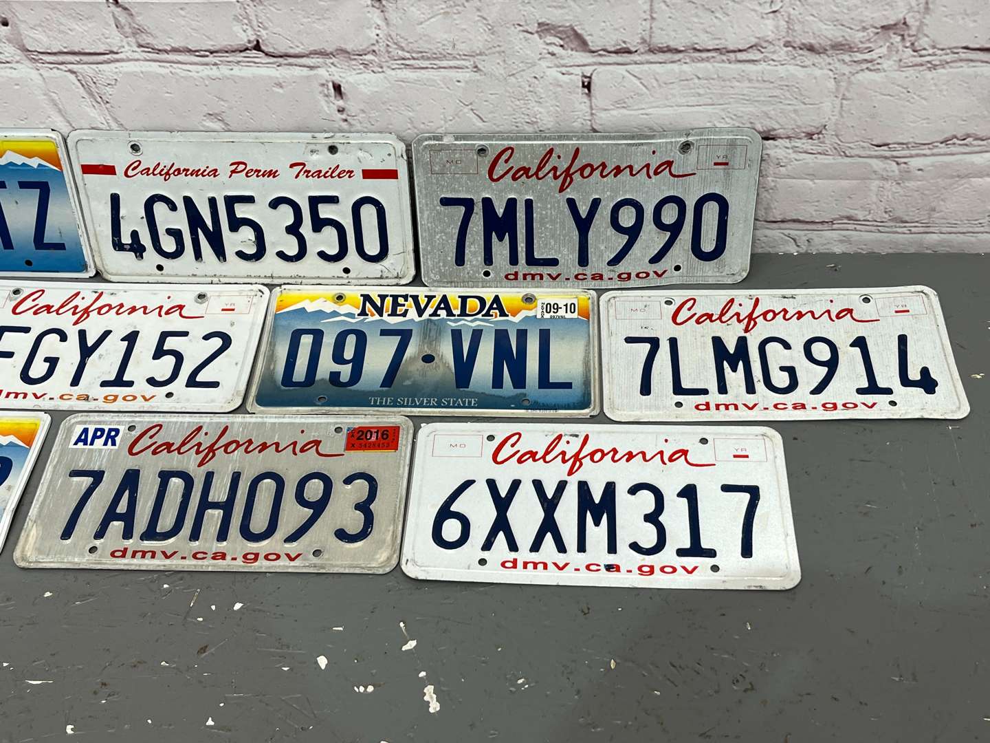 <p>Ten American Number Plates</p>