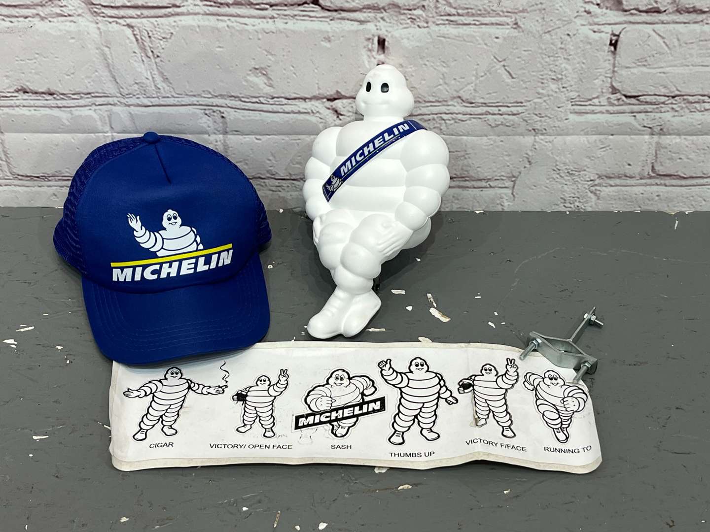 <p>Michelin Man, Cap and Sticker (3)</p>