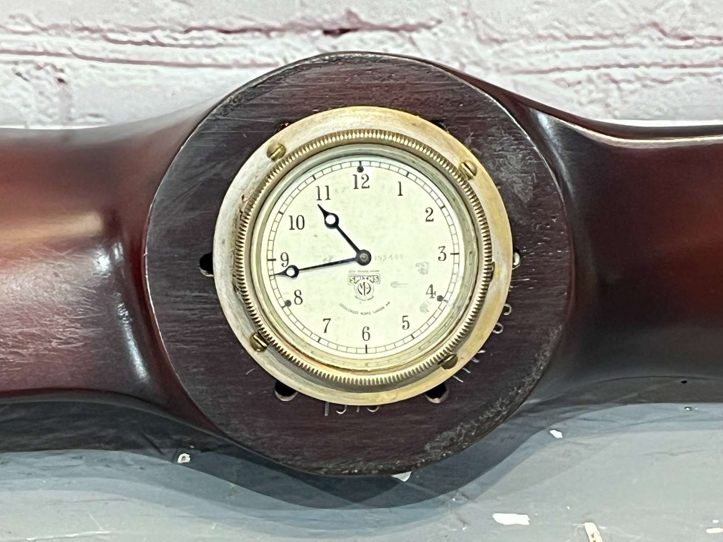 <p>Wooden Reproduction&nbsp;Propeller With Inset Smith Clock&nbsp;</p>