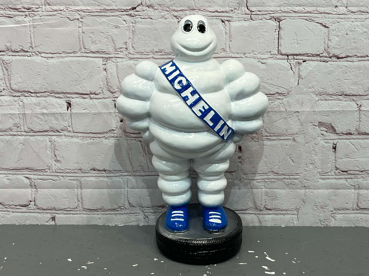 <p>Michelin Man Standing On A Tyre Display Figure</p>
