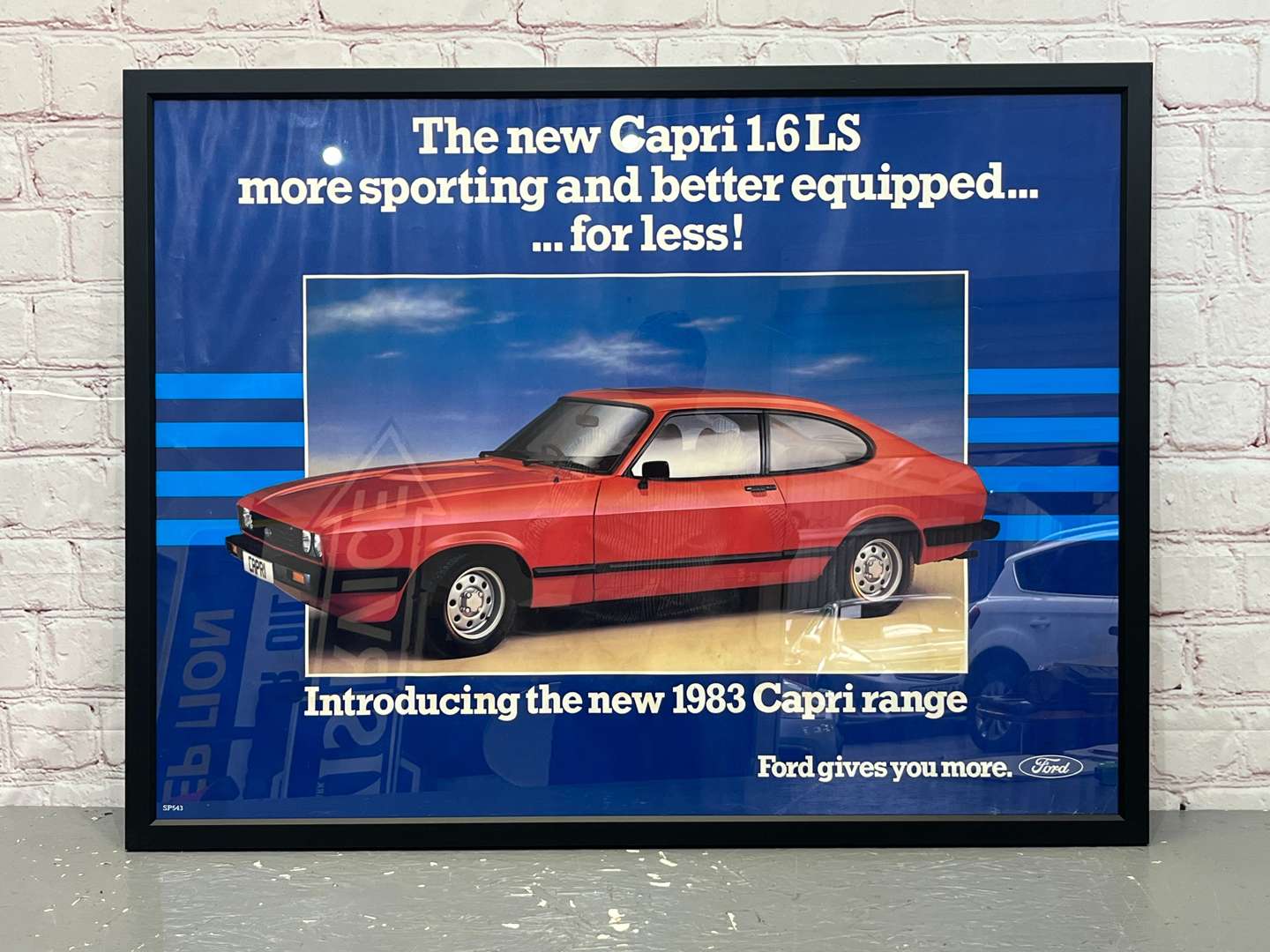 <p>Original Ford Capri 1.6LS Framed Dealership Poster</p>