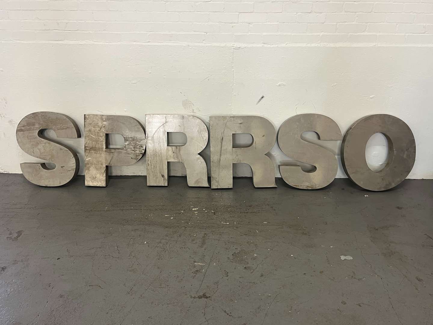 <p>Six Stainless Steel Letters</p>