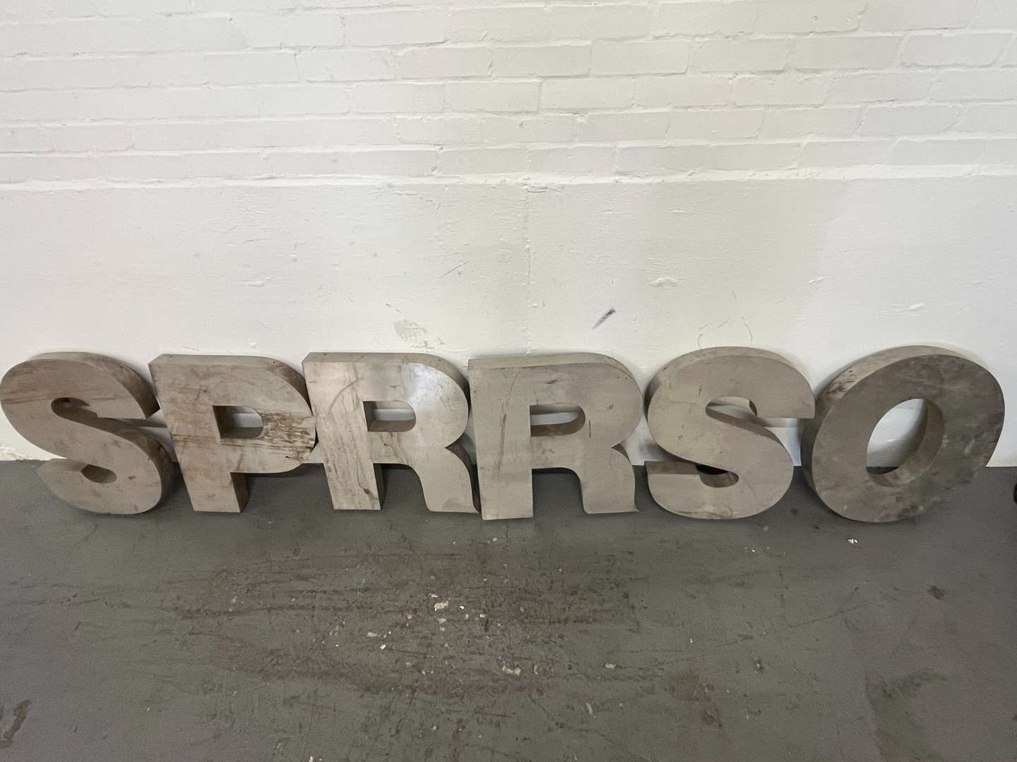 <p>Six Stainless Steel Letters</p>