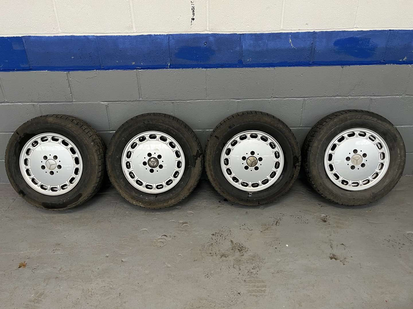 <p>A Set of Four Mercedes Benz Alloy Wheels</p>