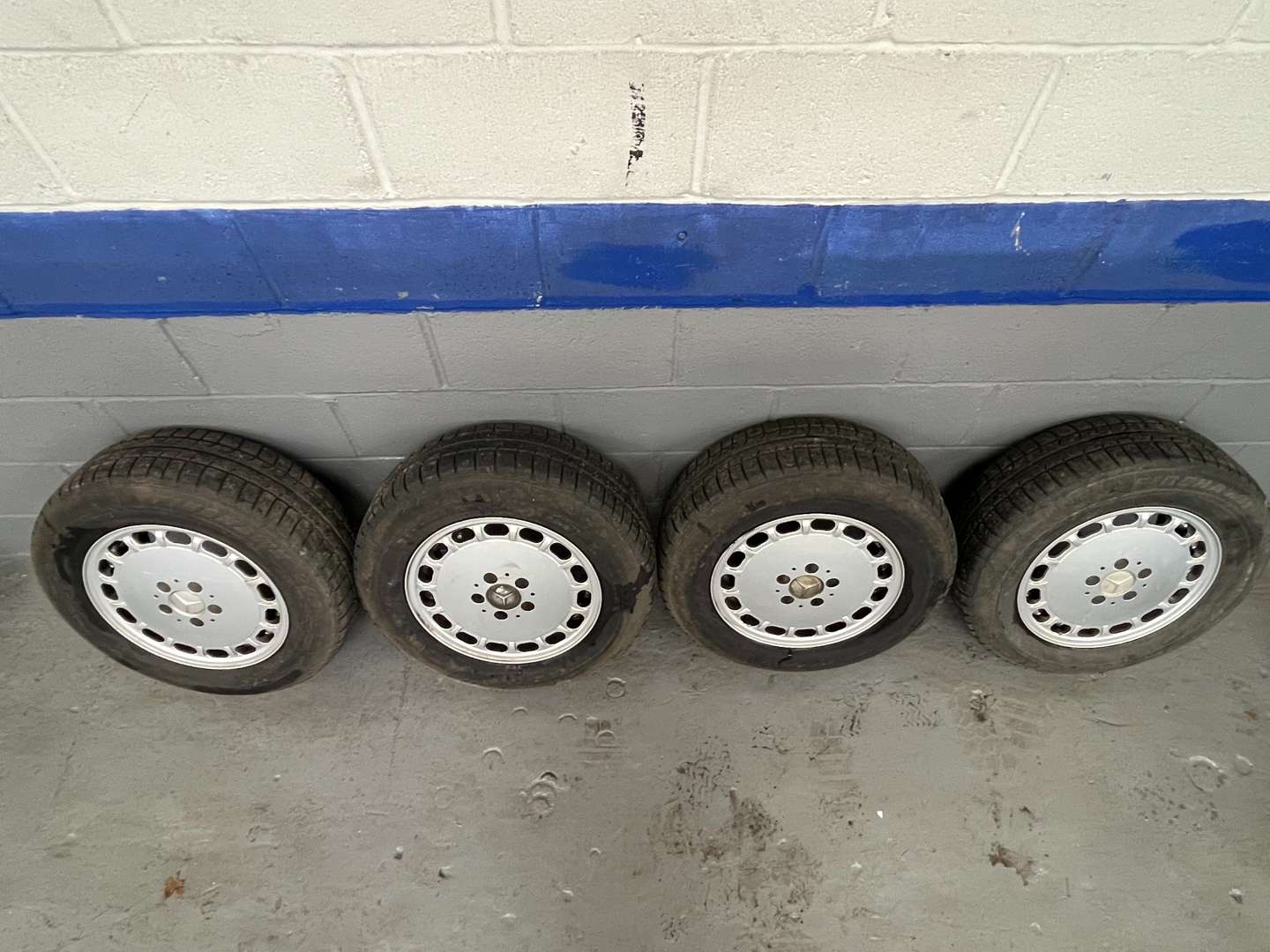 <p>A Set of Four Mercedes Benz Alloy Wheels</p>