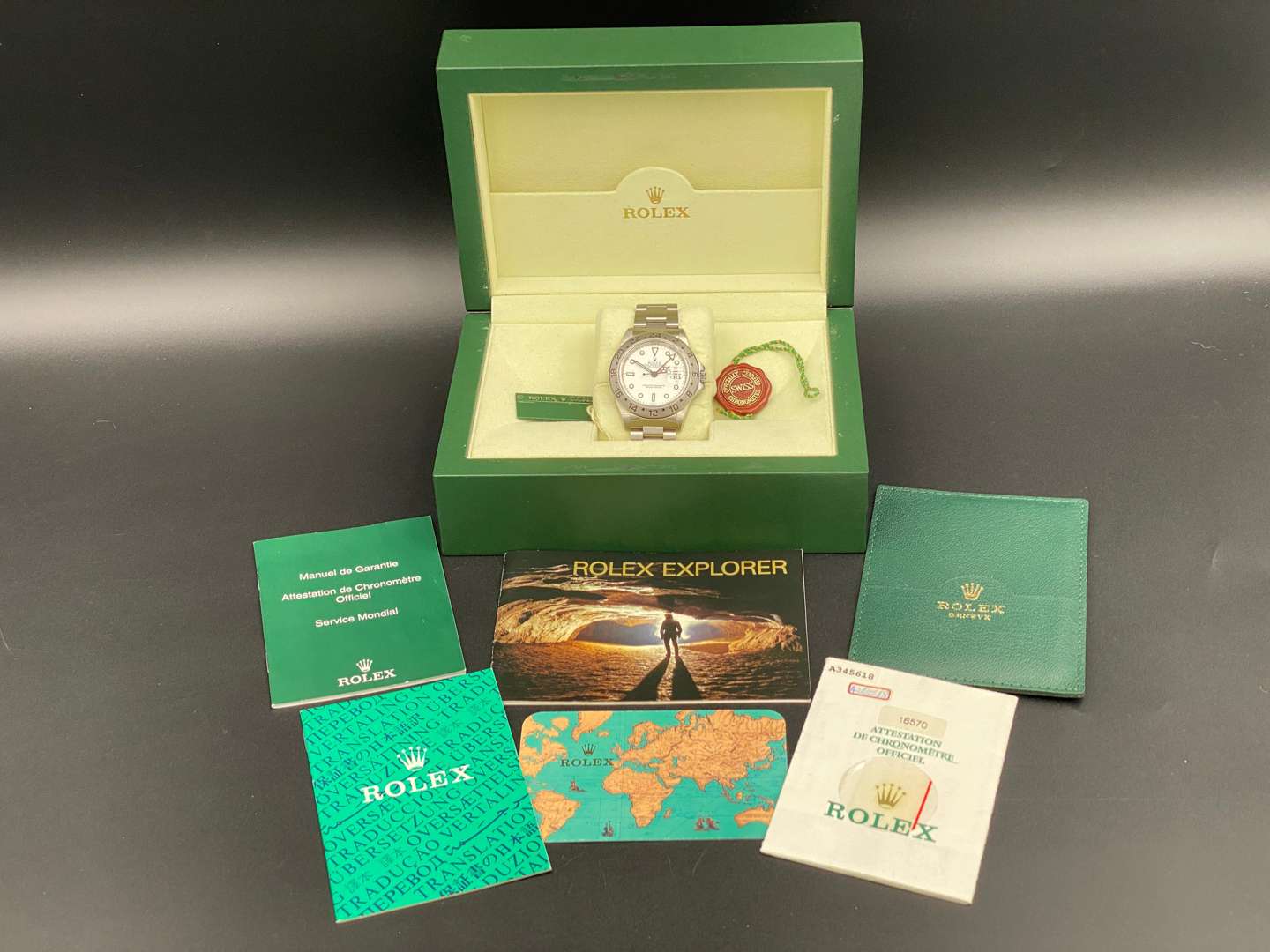 <p>ROLEX, EXPLORER II, STAINLESS STEEL CHRONOGRAPH, 16570, A345618</p>