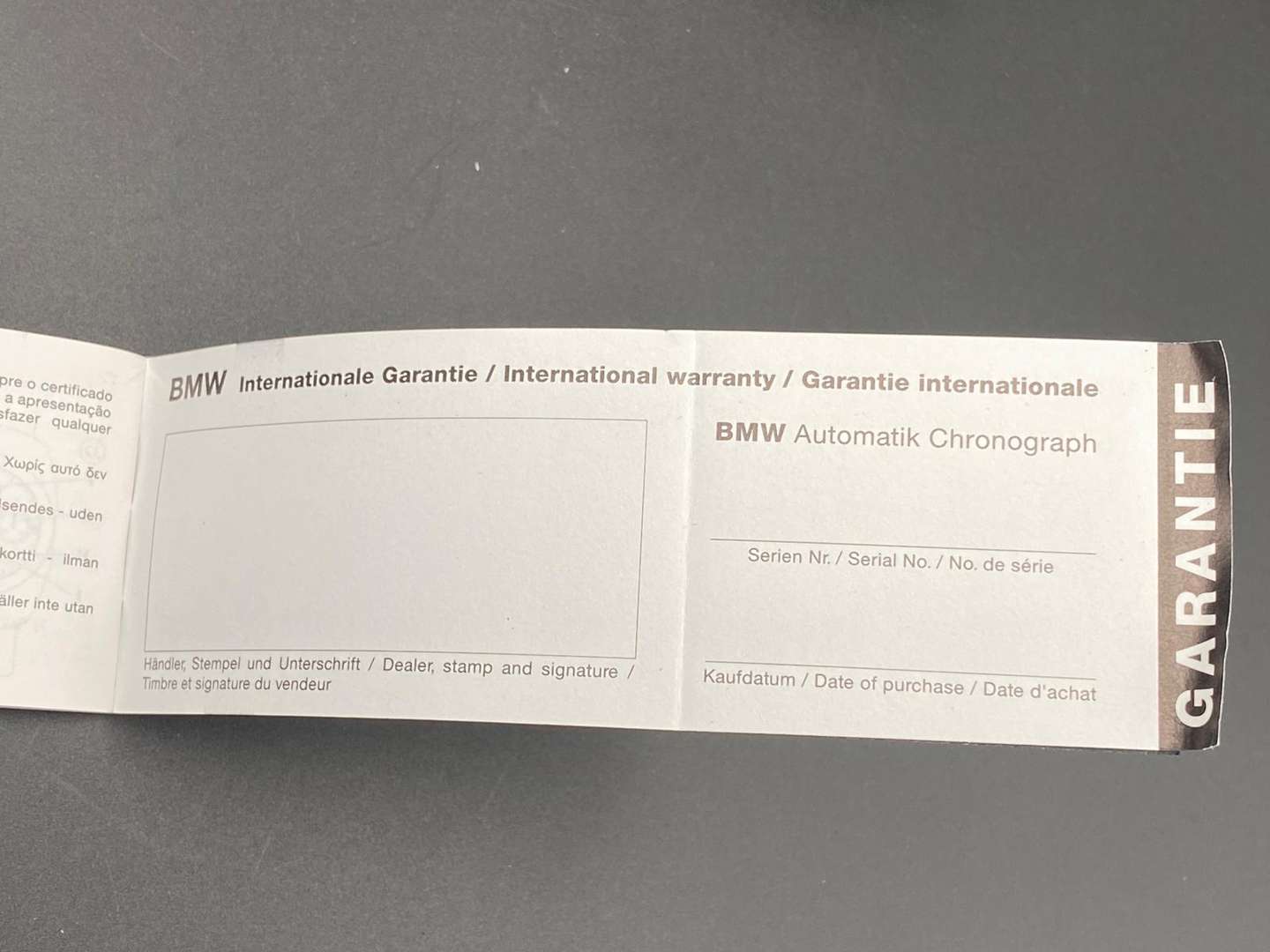 <p>BMW, AUTOMATIC CHRONOGRAPH WRISTWATCH</p>
