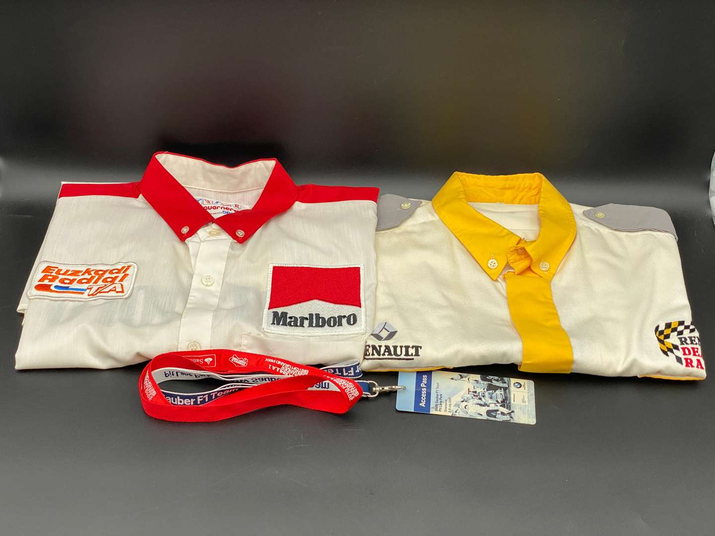 <p>TWO VINTAGE &nbsp;DEALER RACING SHIRTS&nbsp;</p>