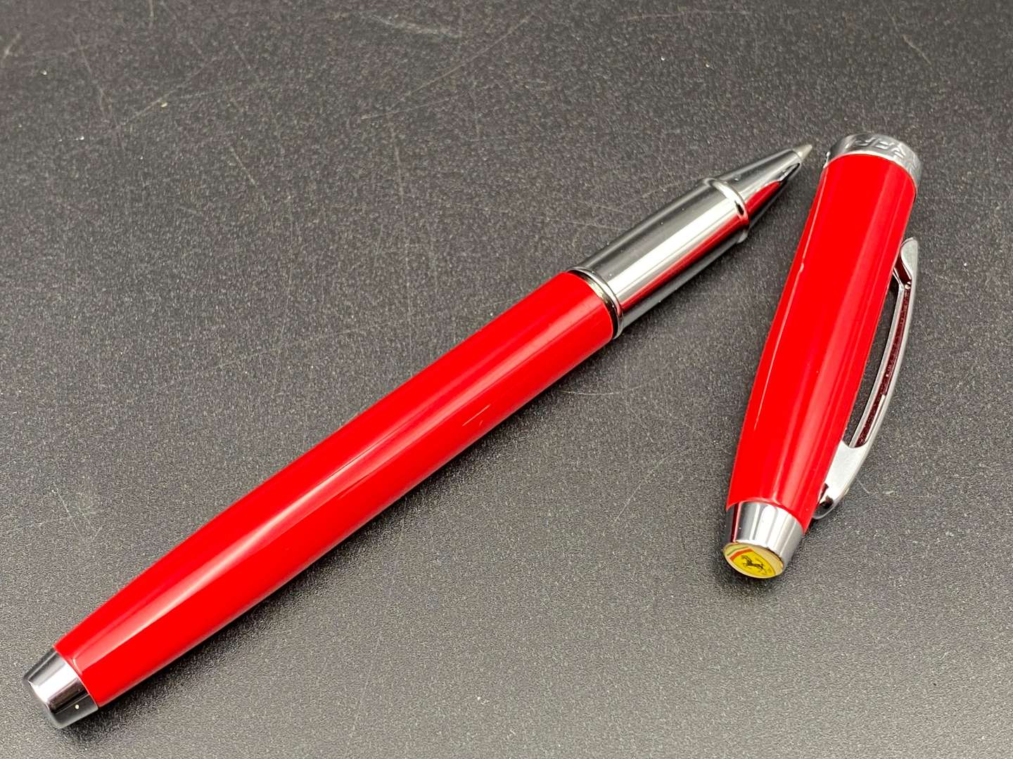 <p>SHEAFFER FOR FERRARI FOUNTAIN PEN, BOX AND PAPERS</p>