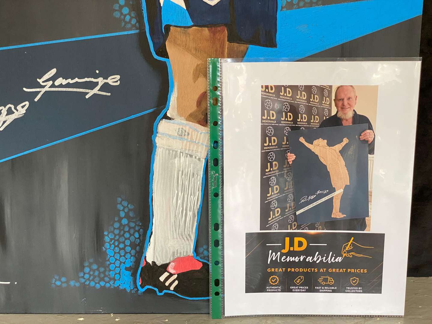 <p>DAVID SHEARER, “PAUL GASGOIGNE”, SIGNED ACRYLIC ON BOARD</p>