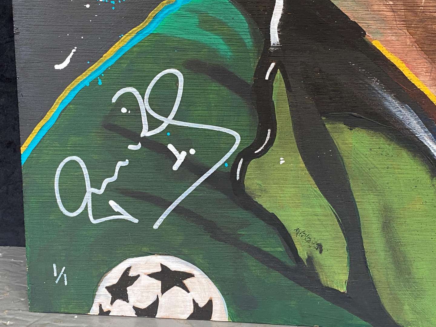 <p>DAVID SHEARER, “PETER SCHMEICHEL”, SIGNED ACRYLIC ON BOARD&nbsp;</p>