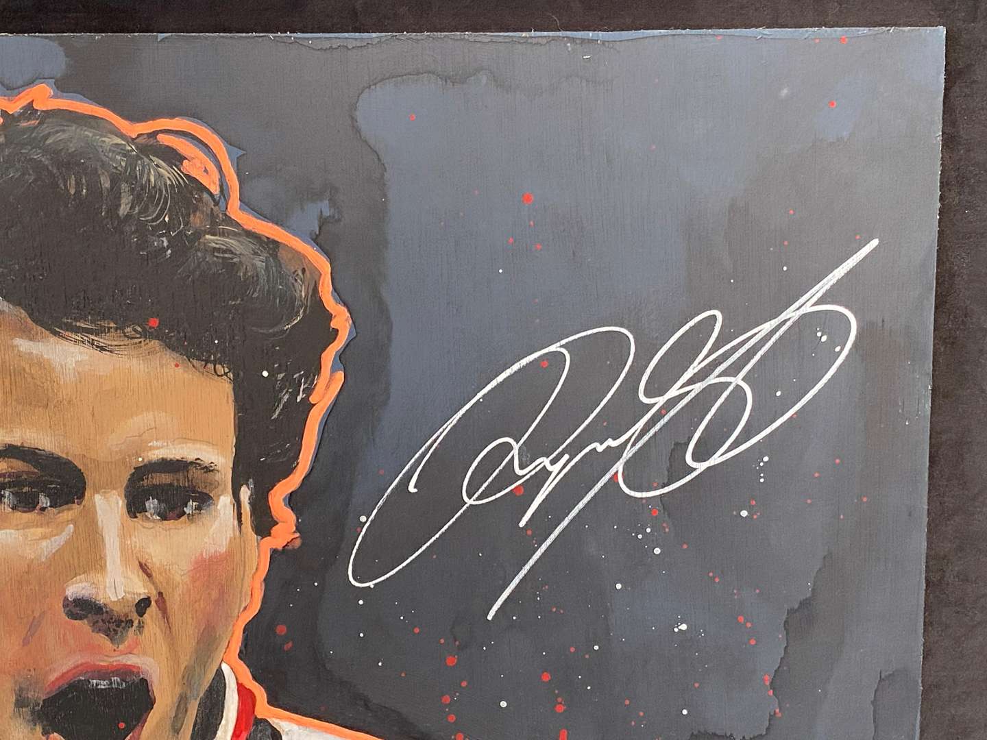 <p>DAVID SHEARER, “RYAN GIGGS”, SIGNED ACRYLIC ON BOARD&nbsp;</p>