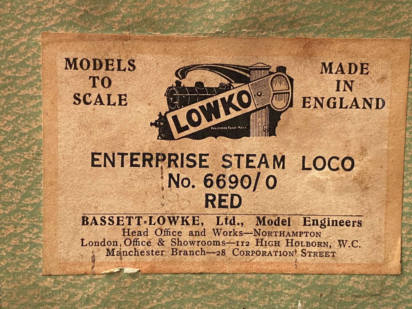 <p>BASSETT-LOWKE, 0-GUAGE RAILWAYS, 6690/0 “ENTERPRISE”</p>