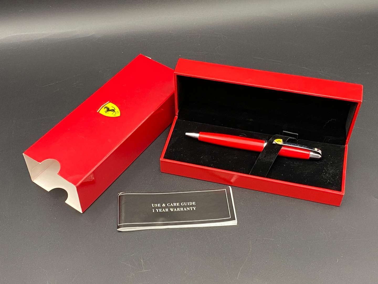 <p>SHEAFFER FOR FERRARI, RED BALL POINT PEN IN FITTED BOX</p>