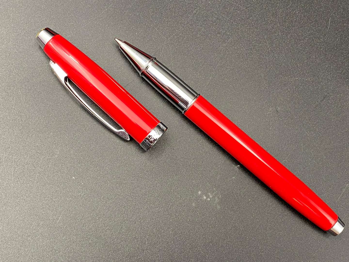 <p>SHEAFFER FOR FERRARI, RED BALL POINT PEN WITH FITTED BOX</p>