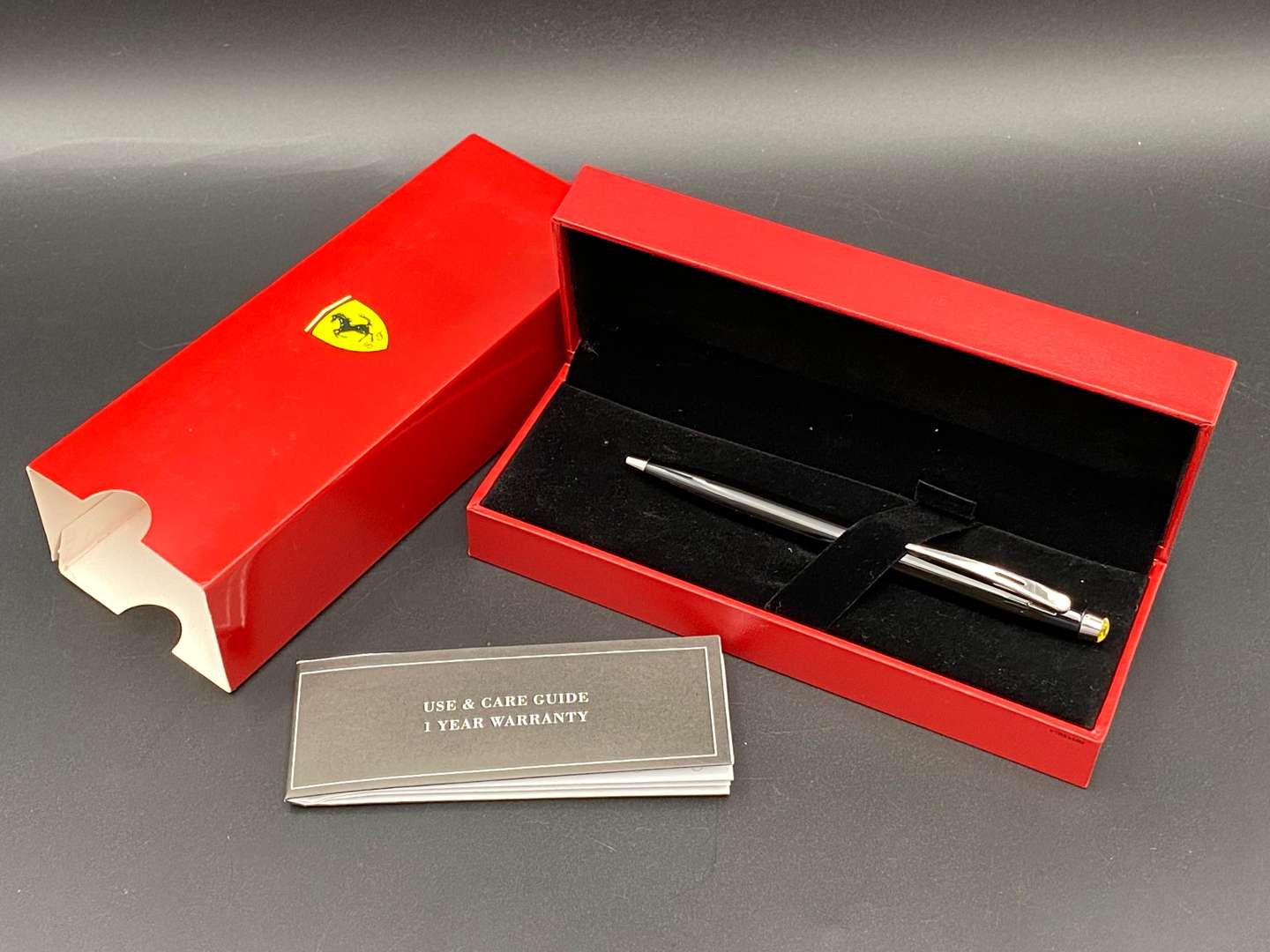 <p>SHEAFFER FOR FERRARI, BLACK BALL POINT PEN WITH FITTED BOX</p>