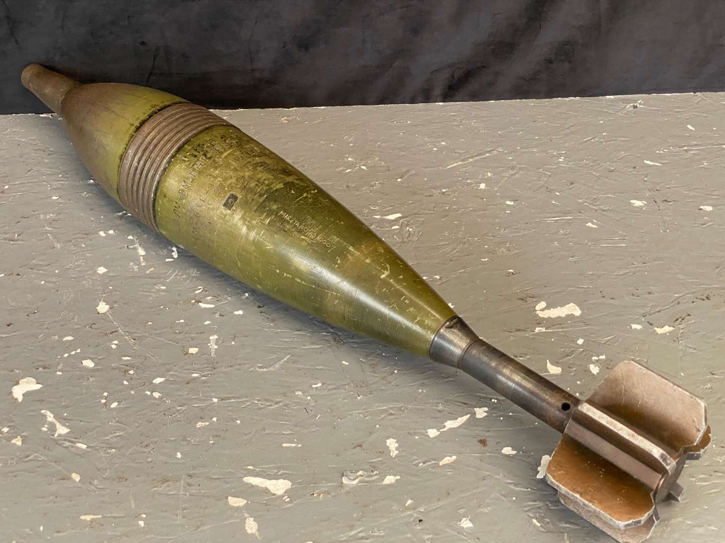 <p>SOVIET ERA INERT 120MM TRAINING MORTAR ROUND,</p>