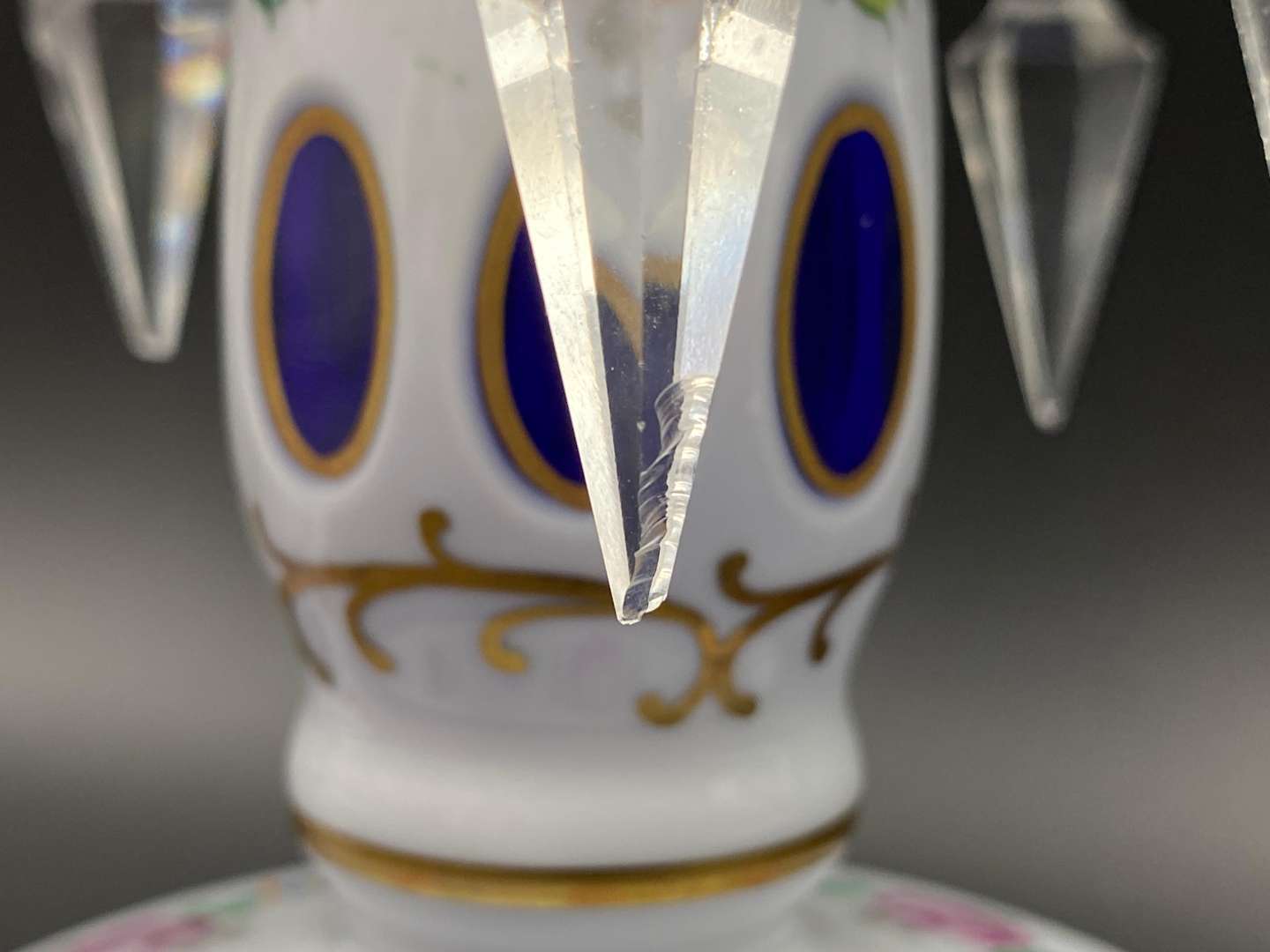 <p>PAIR OF 20TH CENTRUY GLASS LUSTRES,</p>