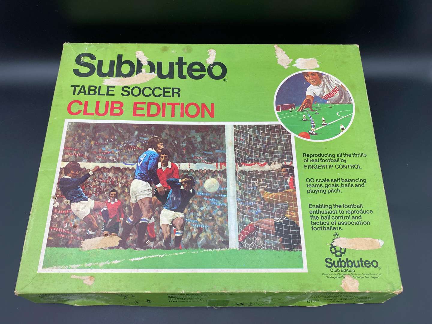 <p>1970s SUBUTEO FOOTBALL GAME,&nbsp;</p>