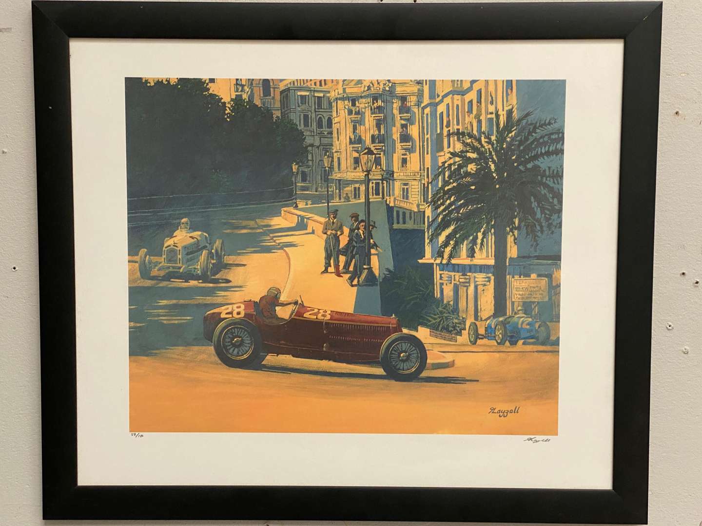 <p>TIM LAYZELL, “1933 MONACO GRAND PRIX” FRAMED PRINT, 58/100</p>