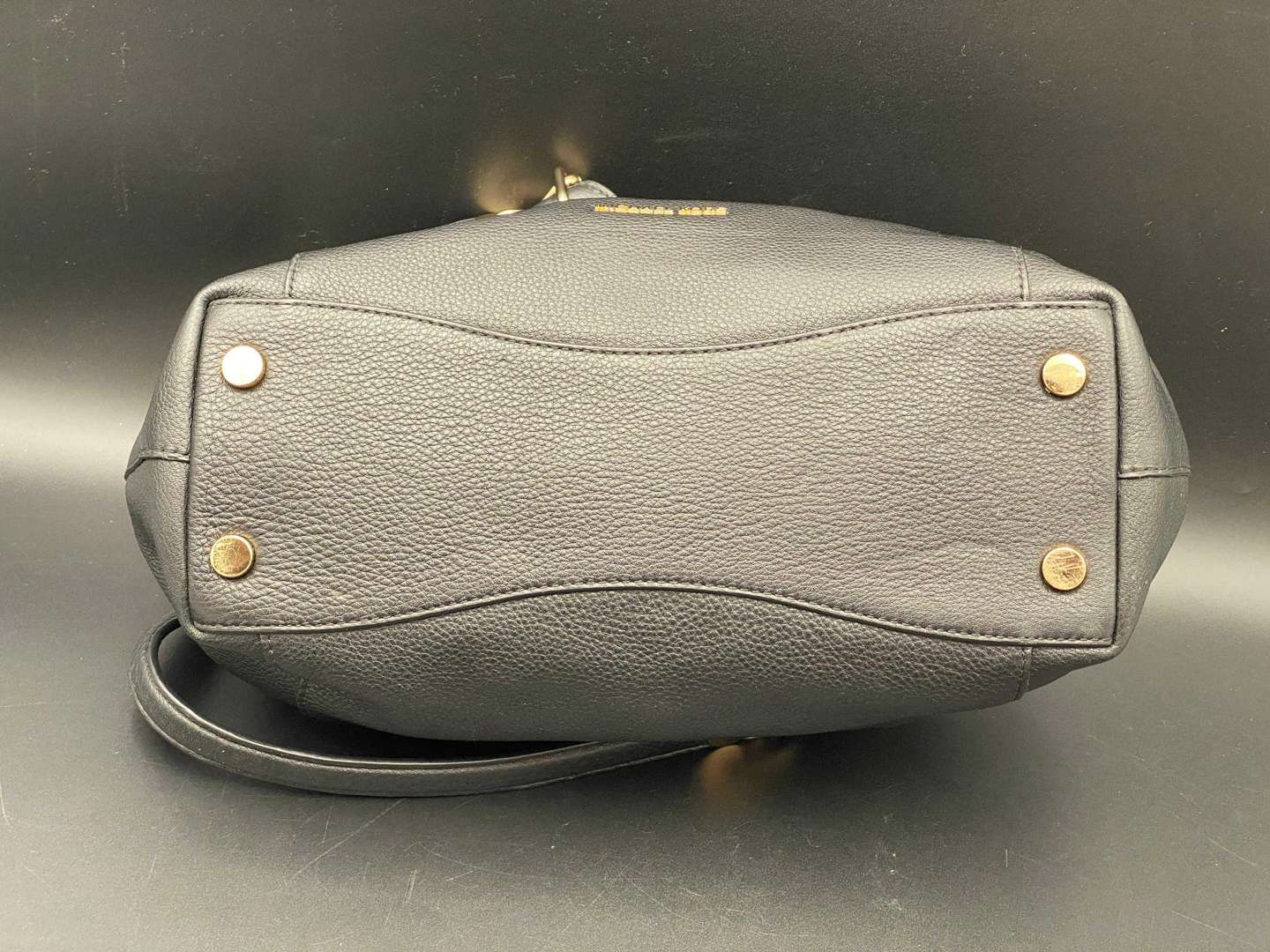 <p>MICHEAL KORS, LILLIE, BLACK PEBBLE GRAIN LEATHER TOTE BAG,</p>