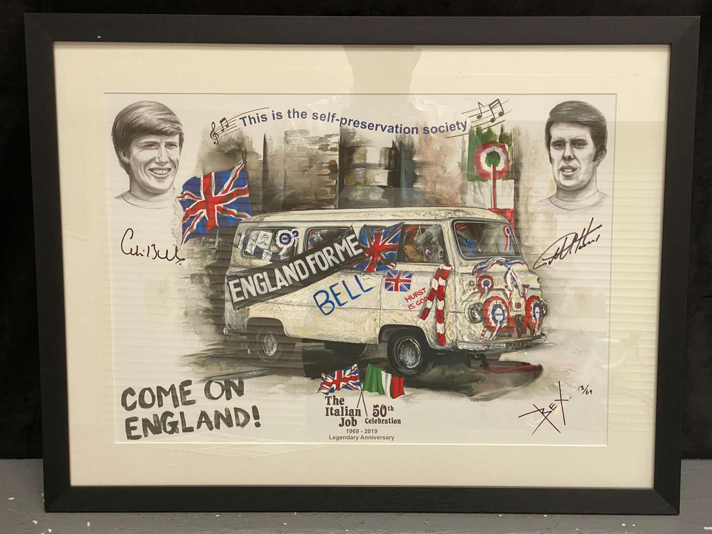 <p>BEX LIMIED EDITION PRINT, “FOOBALL FANS, ITALLIAN JOB”</p>