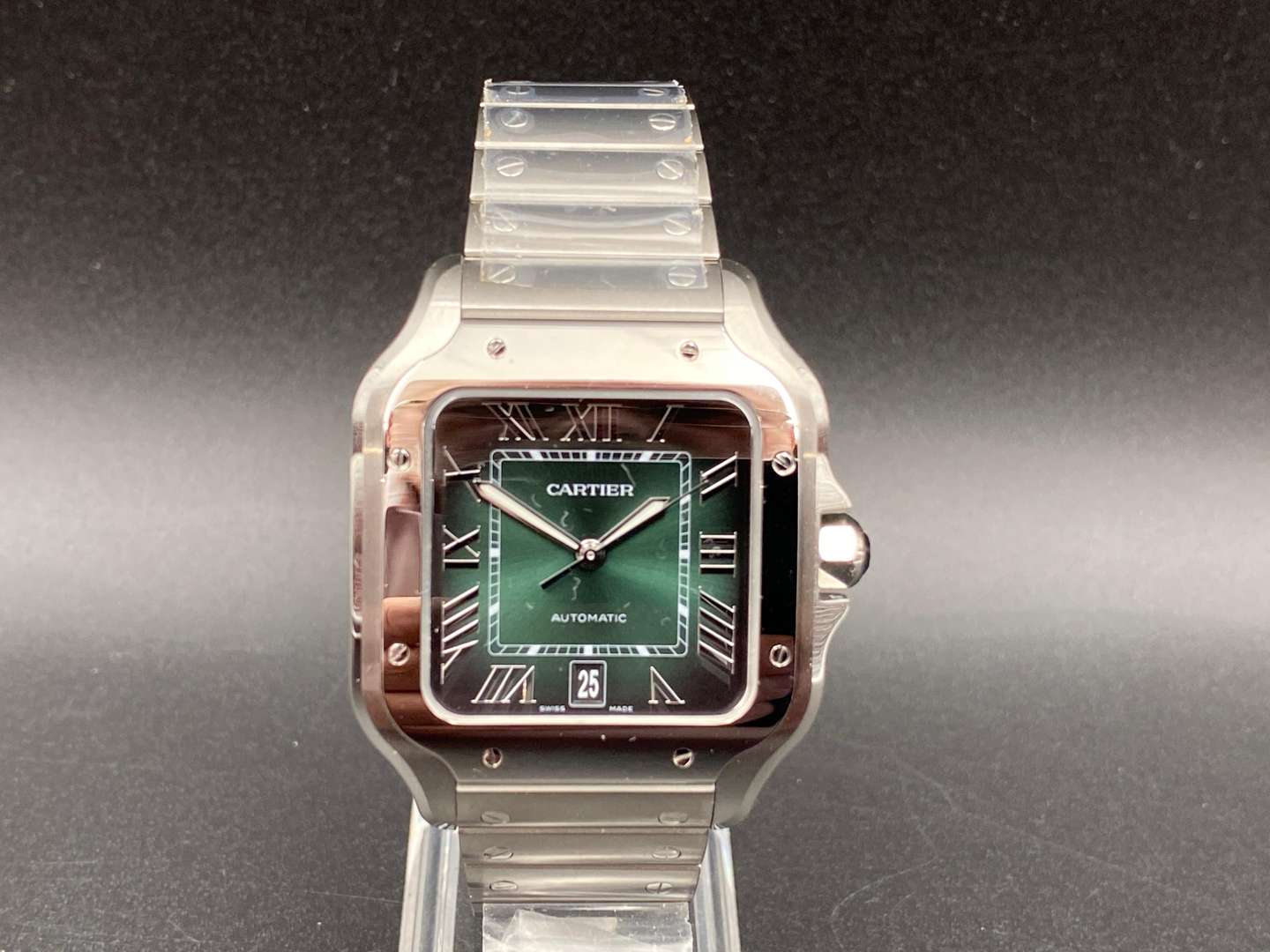 <p>CARTIER, SANTOS DE CARTIER WITH BOX AND PAPERS, REF WSSA0062, 4072485843EY</p>